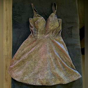 Juniors glittery gold/brown party dress, bought from Macy’s